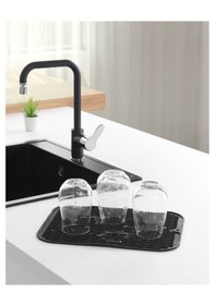 Resim Rotanev Silikon Bulaşık Kurutma Matı Su Toplamaz Kaydırmaz Bulaşıklık Tencere Altlığı 