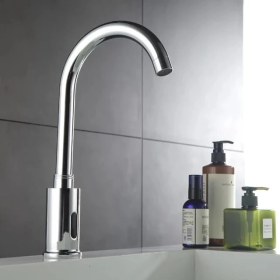 Resim Eym Sıcak Soğuk Çift Su Girişli Fotoselli Sensörlü Lavabo Evye Batarya Musluk 