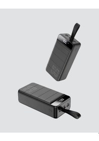 Resim 50.000 Mah Kapasiteli Powerbank Hızlı Şarj Destekli, 4 Usb Portlu, Led Işıklı Taşınabilir Enerji Deposu 