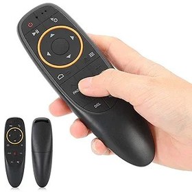 Resim Socobeta Sesli Uzaktan Kumanda 2.4G Air Mouse Mini Kablosuz Klavye Jiroskop ile TV Kutusu PC TV için Siyah (Siyah) 