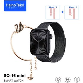 Resim gunkes Haino Teko Germany SQ16 Mini Akıllı Saat, 3 Kordon 1 Adet Bileklik Hediyeli 