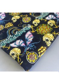 Resim 3 İplik Baskılı Kumaş Ejderha Çok Renkli 