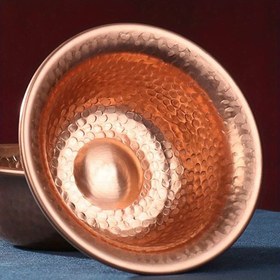Resim Zarif El Yapımı Çekiçli Bakır Kutsal Su Kabı - Çok Fonksiyonlu Vintage Metal Tütsü Yakıcı, Gotik Çekiciliğe Sahip Takı Tabakası Ev Dekoru ve Kutsal Günler İçin, Tütsü Tutucu 