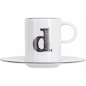 Resim Porland Harf (D) Tabaklı Kahve Fincanı 85cc 