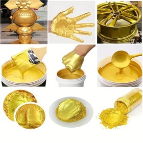 Resim 4 parça set - Parlak Kraliyet Altın Mika Tozu Seti - Ultra Parlak Pigmentler, Sanat, El İşi, Epoksi Reçine, Takı Yapımı, DIY Projeleri için Uygun - Doğal Mineral Parıltılı Toz, Reçine Boya Tozu 