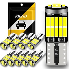 Resim Hata Olmadan 10 Adet LED T10 W5W 194 501 Canbus İç Işıklar Seti, Araba Gösterge Paneli, Tavan Okuma, Plaka ve Park Lambaları için Saf Beyaz 26 SMD 4014 Çip ile Özellikli. 