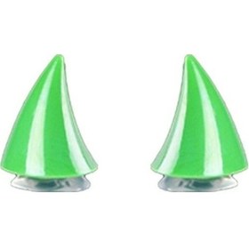 Resim Motosiklet Kask Boynuzu Büyük Boy 7cm Yeşil 