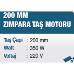 Resim Proter Pr 200 200 Mm Zımpara Taş Motoru 