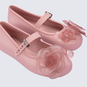 Resim Mini Melissa Soft Ballerina Petals Çiçek Aplikeli Pembe Kız Çocuk Ayakkabısı | 31-35 Numara | Melflex® Vegan | İkonik Kokulu - 3 