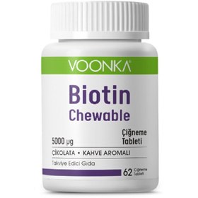 Resim Voonka Biotin Chewable 62 Çiğneme Tableti 