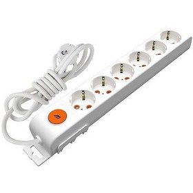 Resim Elbi Myra 6lı Anahtarlı Grup Priz 5mt 