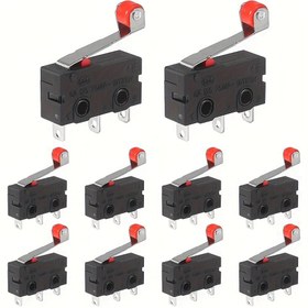 Resim 10 Adet Ağır Hizmet Tipi KW12-3 Mikro Limit Anahtarı - AC 250V 5A SPDT Toggle, Endüstriyel Otomasyon, CNC Makineleri, Robotik - Rulo Kolu ile, Normalde Açık/Kapalı (1NO/1NC), Dar Alanlar için Kompakt Tasarım, KW12-3 Uyumlu Cihazlarla Uyumlu, CNC Entegrasyonu, Güvenilir Elektrik Parçası, Otomasyon Ekipmanları, Bakır Kontaklar, Makine Üreticileri İçin Uzun Ömürlü Çözüm 