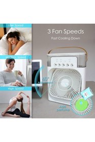 Resim EMİN ENSAR HOME 600 Ml Ultrasonik Hava Vantilatörü Nemlendirici Fan Pervane Buhar Makinesi Ve Buzlu Klima 