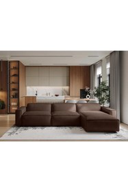 Resim hoom concept ORLANDO DERİ ÜÇLÜ SAĞ KÖŞE KOLTUK 