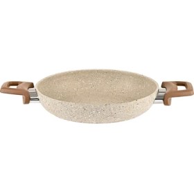 Resim Lavonni Eco Diez 22 cm Granit Sahan Cappucıno Yanmaz Yapışmaz Çizilmez Geniş Mini Tava Kahvaltılık Sahan Omlet Sucuk Tavası 