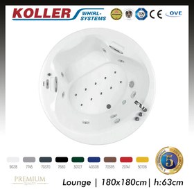 Resim Çift Kişilik Yuvarlak Küvet | Jakuzi | 180x180cm | Sanacryl - 180x180 / Kırmızı / 2 Kişilik 