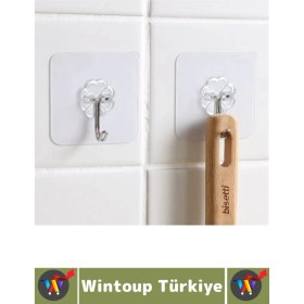 Resim Wintoup Kolay Montaj Banyo Mutfak Antre Resim Çerçeve Soket Çöp Kutusu Şık Kendinden Yapışkanlı Askı 5 Adet 