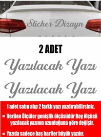 Resim Kişiye Özel Yazı - 2 Adet Isim Soyisim - Araba - Oto - Araç -motosiklet - Karavan Sticker Etiket 00097 60 Cm 