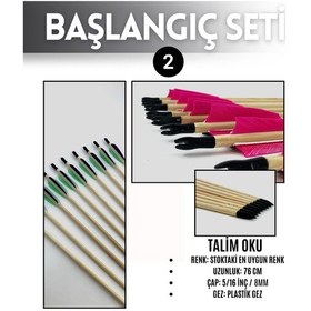 Resim Geleneksel Okçuluk Lamine 'vav' Set- Vav Yay + 5 Ok + Zihgir + Tirkeş + Kolçak + Eldiven 