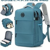 Resim Xuweiwei Lake Blue Travel Backpack 15.6 Inch Laptop Çantası Okul İş Seyahat İçin Ayakkabı Bölmeli Diğer 
