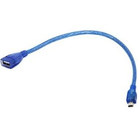Resim Mini USB 5 Pin Erkek To USB 2.0 Dişi Şarj & Data Kablosu 20cm. 