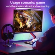 Resim USB Oyun Lambası İç Mekan LED Bilgisayar Işığı, RGB Rüya Gibi Renkli Ortam Aydınlatması, Dokunmatik Kontrollü Ayarlanabilir, Göz Koruma, Yer Tasarrufu Sağlayan, PC Oyunu/Çalışma/Kitap Okumak için Uygun 