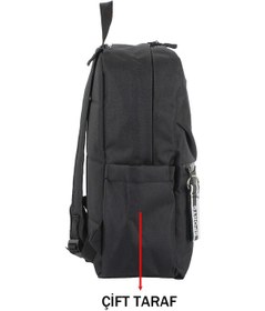 Resim Hafif Tasarım Günlük Kullanım Yandan Cepli Su Geçirmez Sırt Çantası Siyah 