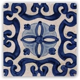 Resim Oscar Stone Decor Doğaltaş Baskılı Bardak Altlığı Tile Desen Dsn5-3 