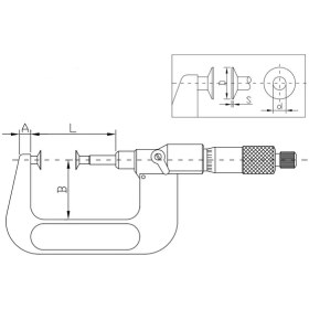 Resim Fett 175-200 mm Asimeto Mekanik Dişli Mikrometresi AS-141080 