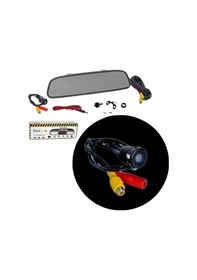 Resim Hd 4.3" İnç Tft Ekranlı Aynalık Araç Kamerası Ve 18.5mm Gece Görüşlü Geri Görüş Kamerası Seti Twogo Go-404c 