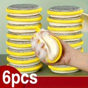 Resim 6'lı Paket Çift Taraflı PVA Mutfak Temizlik Süngerleri, Oluklu Tencere ve Tavalar için Çizilmez Ovmalar, Mutfak, Banyo, Tuvalet, Araba - Dış Mekan Kullanımı için Çok Yönlü 