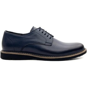 Resim Komcero 7416 Erkek Hakiki Deri Bağcıklı Klasik Casual Ayakkabı 001 