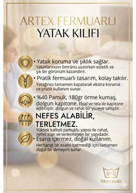 Resim Kılıf Nano 180x200 Yatak Kılıfı Koruyucusu Yatak Örtüsü Fermuarlı Kılıf Kapitone 