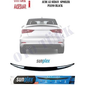 Resim Audı A3 Sedan 2013 2019 Spoiler Piano Black 