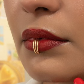 Resim Şık Vintage Esintili Çinko Alaşım Dudak Yüzüğü - Günlük Kıyafetler & Hediye İçin Minimalist Metal Tel Tasarımı 