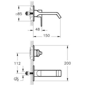 Resim Vitra Suit Krom Ankastre Sıva Üstü Lavabo Bataryası A42782 