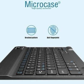 Resim Microcase Samsung Galaxy Tab S10 Lite için Bluetooth Klavye (TR Sticker) + Bluetooth Mouse + Tablet Standı - AL2765 