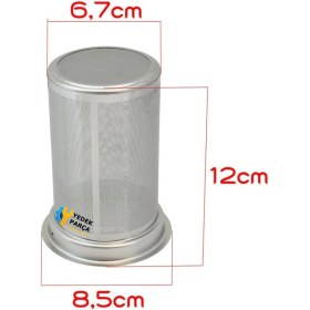 Resim Cam ve Inox Demlik Filtresi , Universal 12 cm Boy Silindir, Bir Çok Marka Ile Uyumlu 