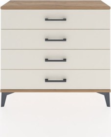 Resim Arges Şifonyer 4 Çekmeceli 88x30x80 Çam-aytaşı Çam 