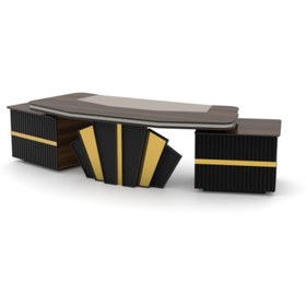 Resim Zec Ofis Truva Premium Makam Masa Takımı - High Class Malzeme, Kablosuz Şarj, Ses Sistemi 