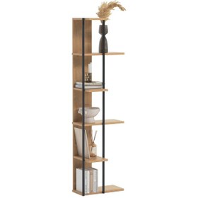 Resim Lagomood Feza Köşe Kitaplık Meşe 