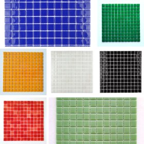 Resim Hobi ve Sanatsal Çalışmalar Için 25X25MM. Boyutlarında 7 Farklı Renkten Oluşan 31,5X31,5CM. Fileli Cam Mozaik Seti. 