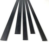 Resim AYTOSH 2pcs Length 500mm Carbon Fiber Material Carbon Fiber Sheet, Carbon Fiber Plate High Hardness Twill Carbon Fiber Plate Board Sheets, For Diy Drone (Size : 1x4mm) 