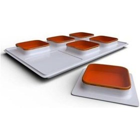 Resim Beyaz Kırmızı Kapaklı Kahvaltılık Seti 6 Adet Beyaz 