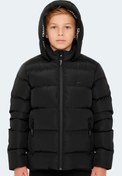 Resim Slazenger NEONS Unisex Çocuk Kapüşonlu Şişme Siyah Mont & Kaban 