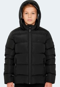 Resim Slazenger NEONS Unisex Çocuk Kapüşonlu Şişme Siyah Mont & Kaban 