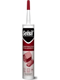 Resim Selsil Pu-40 Yapıştırıcı Mastik 280Ml. (Siyah) Siyah 