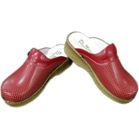 Resim BAYAN ORTOPEDİK SABO TERLİK KIRMIZI KAHVE TABAN Kırmızı 