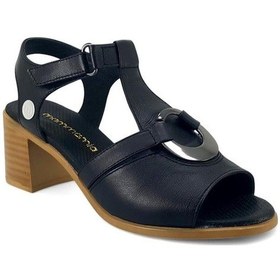 Resim Mammamia 2725 Hakiki Deri Günlük Kadın Sandalet-siyah Siyah 