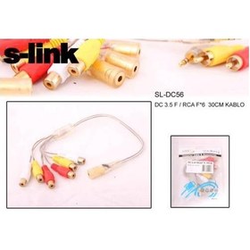 Resim S-link SL-DC56 3.5mm Stereo 6lı Ses Çoklayıcı 